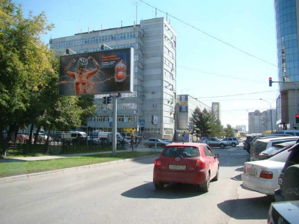 Фотография рекламного носителя, тип: Билборд 3x6, адрес: Ольги Жилиной ул. Х Ломоносова ул., д.56, Новосибирск, Новосибирская область, Россия. Сторона B №184407