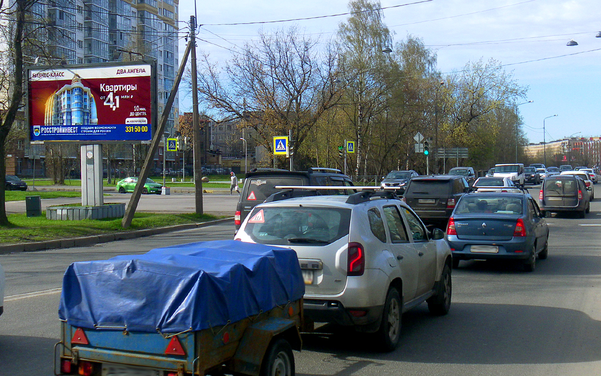 Фотография рекламного носителя, тип: Билборд 3x6, адрес: Шаумяна ул. Х Республиканская ул., д.23, Санкт-Петербург, Россия. Сторона B №172081