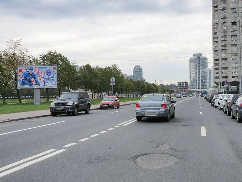 Фотография рекламного носителя, тип: Билборд 3x6, адрес: Новосмоленская наб., д. 4, Санкт-Петербург, Россия. Сторона В №164266