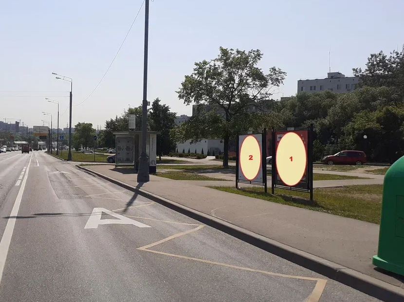 Фотография рекламного носителя, тип: Афиша 1.75x1.8, адрес: Подольских Курсантов ул., д.12, стенд 1, Москва, Россия. Сторона A №865926