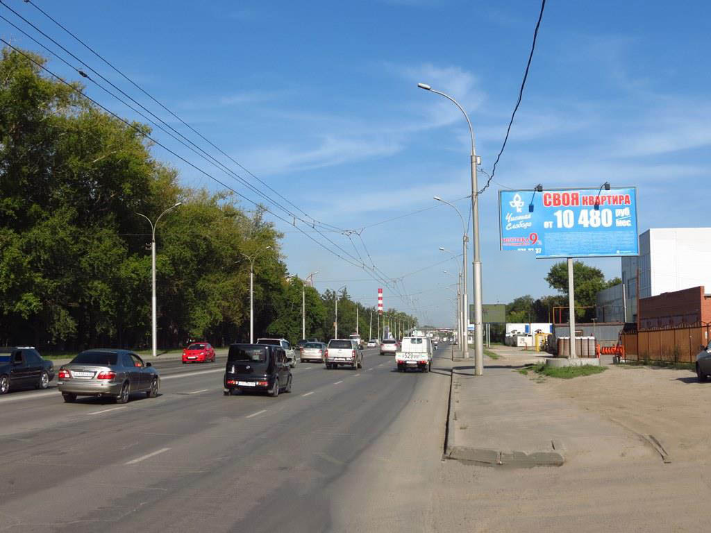 Фотография рекламного носителя, тип: Билборд 3x6, адрес: Станционная ул., д.46, корп.3, Новосибирск, Новосибирская область, Россия. Сторона А №92311