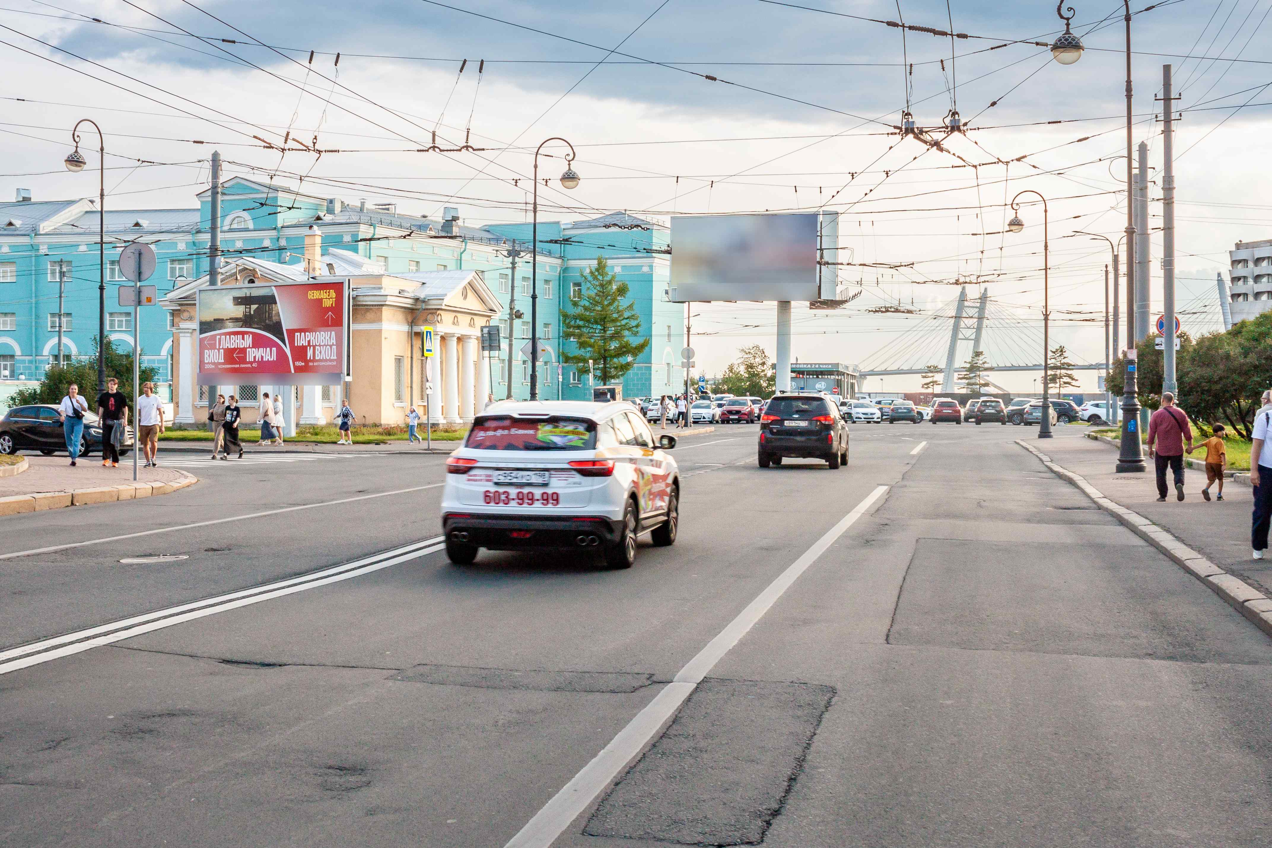 Фотография рекламного носителя, тип: Билборд 3x6, адрес: Большой В.О. пр-т. Х Кожевенная линия ул., Санкт-Петербург, Россия. Сторона Б №105819