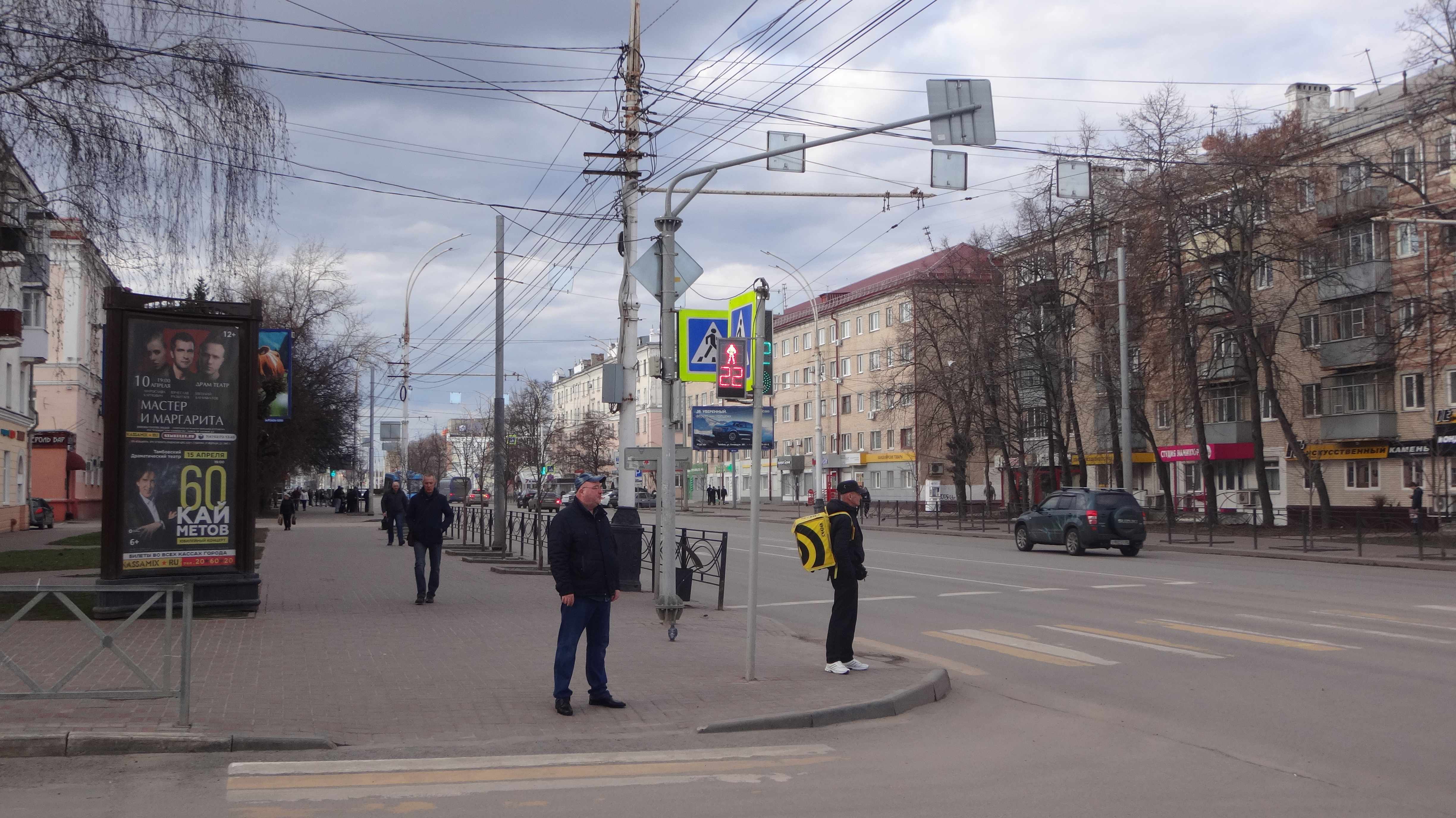 Фотография рекламного носителя, тип: Пиллар 3x1.4, адрес: Советская ул. Х Полковая 1-я ул., Тамбов, Тамбовская область, Россия. Сторона Б №1374114