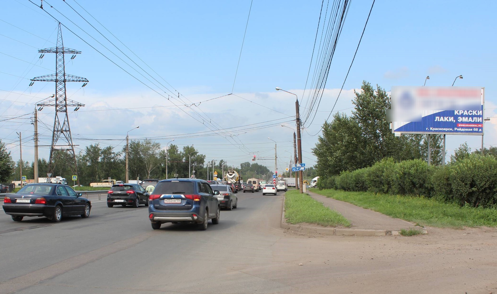 Фотография рекламного носителя, тип: Билборд 3x6, адрес: Металлургов пр-т., поворот на мост "777", Красноярск, Красноярский край, Россия. Сторона А1-A3 №232811