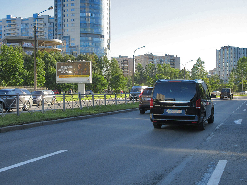 Фотография рекламного носителя, тип: Билборд 3x6, адрес: Одоевского ул., д.28, Санкт-Петербург, Россия. Сторона В №164268