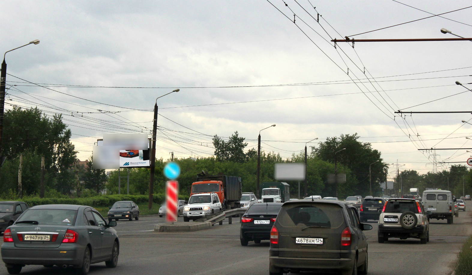 Фотография рекламного носителя, тип: Билборд 3x6, адрес: Металлургов пр-т., поворот на мост "777", Красноярск, Красноярский край, Россия. Сторона Б №232814
