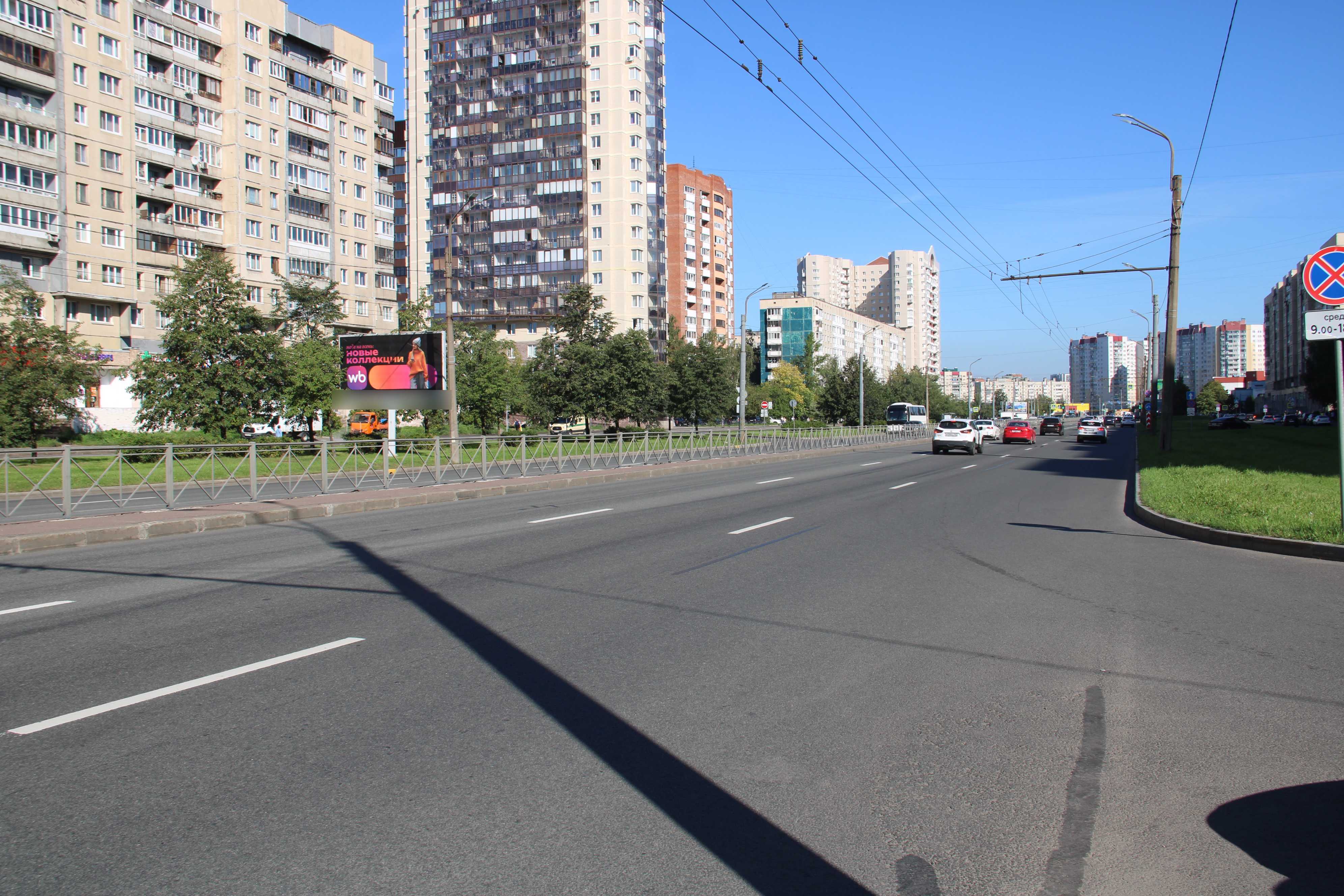 Фотография рекламного носителя, тип: Билборд 3x6, адрес: Индустриальный пр-т., д.10, Санкт-Петербург, Россия. Сторона Б №708235