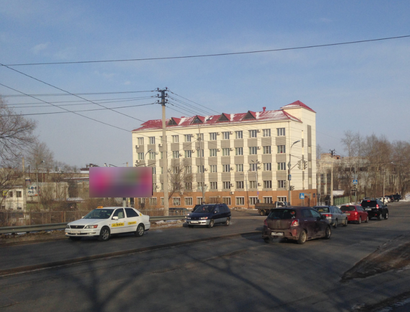 Фотография рекламного носителя, тип: Билборд 3x6, адрес: Суворова ул., д.73Б X 60 лет Октября пр-т., Хабаровск, Хабаровский край, Россия. Сторона Б №1339223