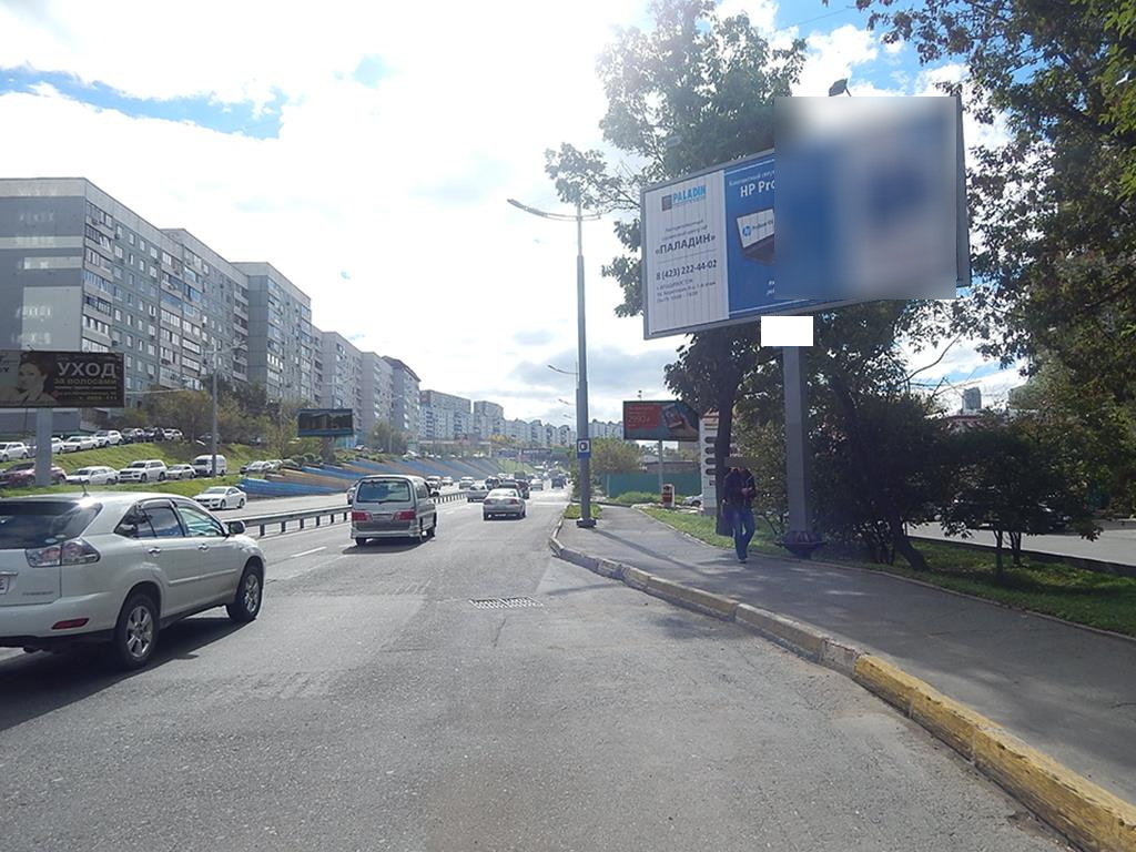 Фотография рекламного носителя, тип: Билборд 3x6, адрес: Некрасовская ул., д.57, Владивосток, Приморский край, Россия. Сторона A1-A3 №88835