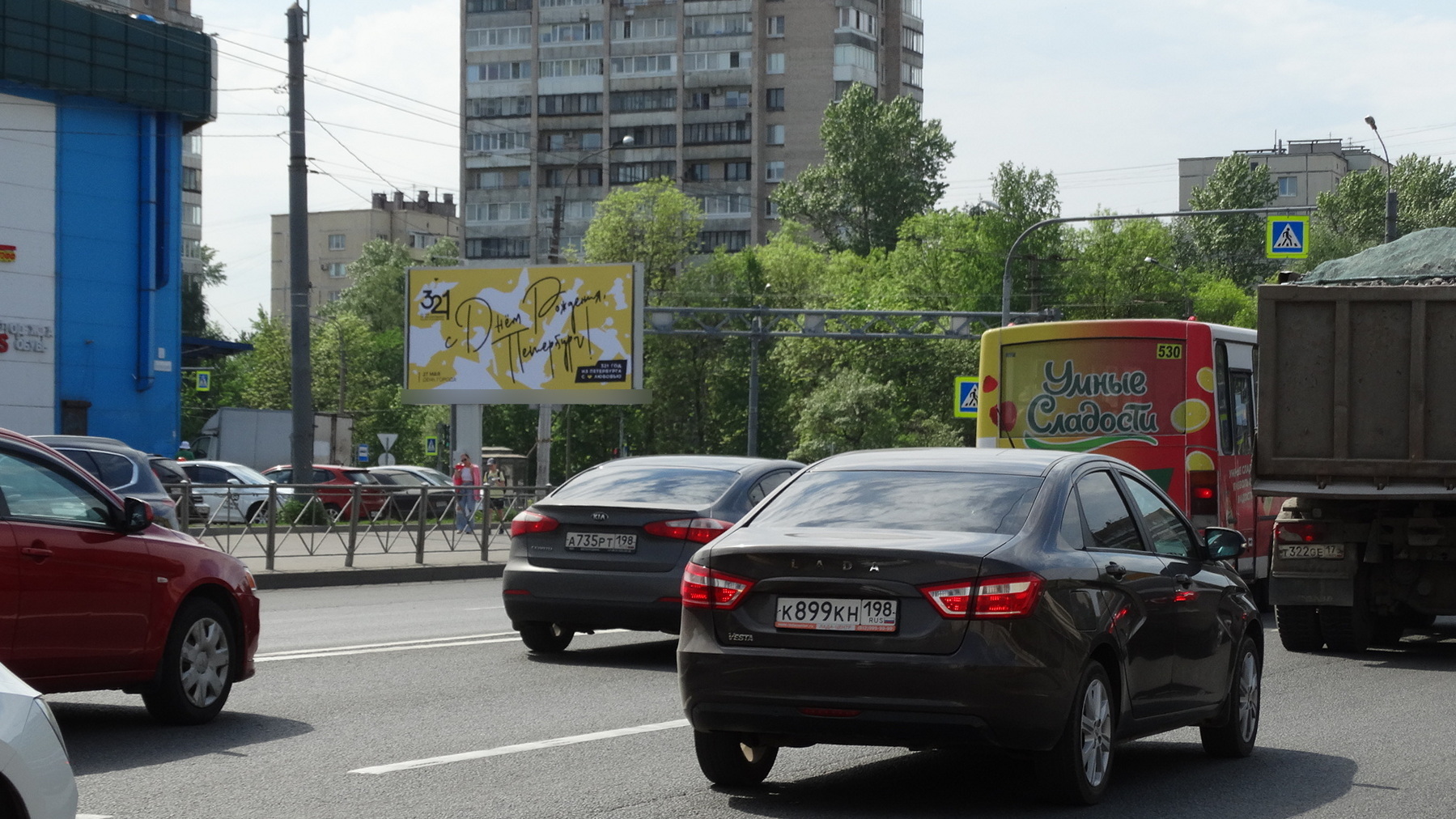 Фотография рекламного носителя, тип: Билборд 3x6, адрес: Революции ш., д.41 Х Энергетиков пр-т., Санкт-Петербург, Россия. Сторона Б №673299