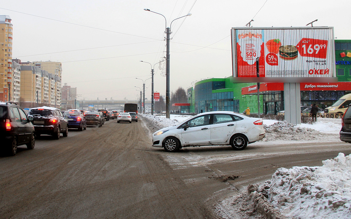 Фотография рекламного носителя, тип: Билборд 3x6, адрес: Савушкина ул., д.116 Х Яхтенная ул., Санкт-Петербург, Россия. Сторона A №171791