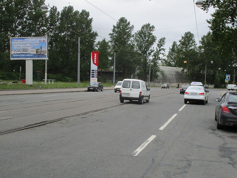 Фотография рекламного носителя, тип: Билборд 3x6, адрес: Трефолева ул., д.42, корп.3, поз.1, Санкт-Петербург, Россия. Сторона B №170309