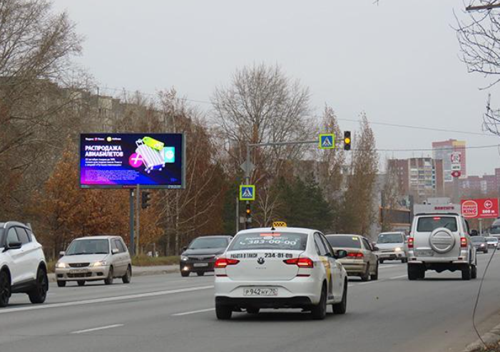Фотография рекламного носителя, тип: Билборд 3x6, адрес: Троллейная ул., д.152, Новосибирск, Новосибирская область, Россия. Сторона Бh1-Бh10 №1328946