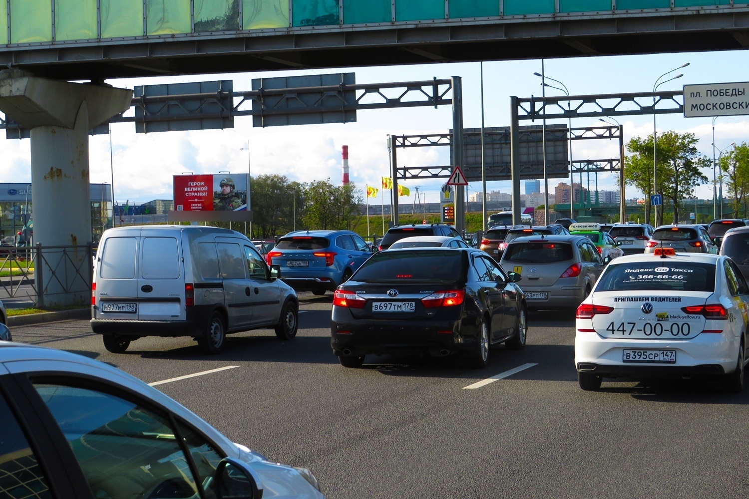 Фотография рекламного носителя, тип: Билборд 3x6, адрес: Пулковское ш., д.27, Санкт-Петербург, Россия. Сторона Б №120631