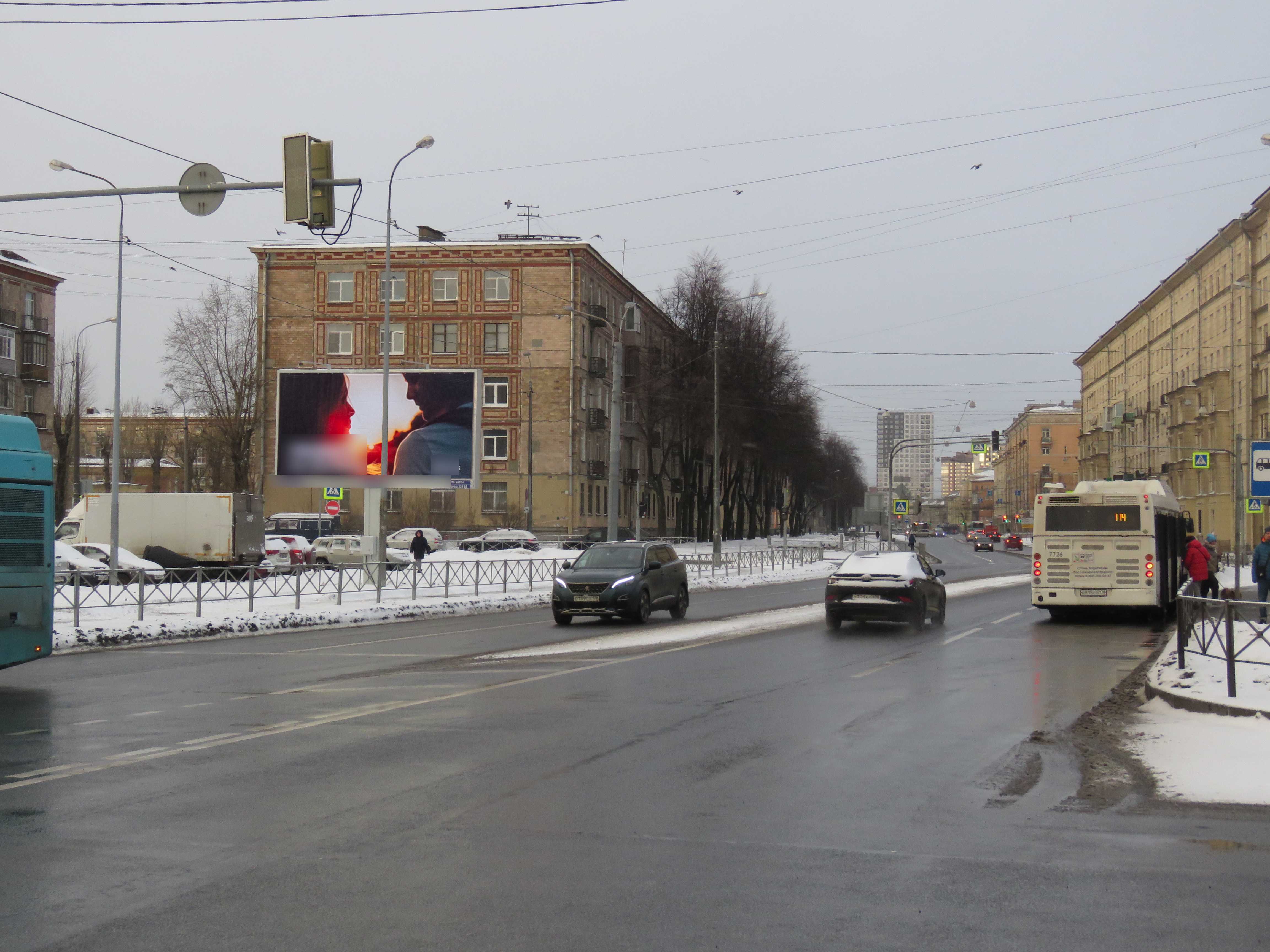 Фотография рекламного носителя, тип: Билборд 3x6, адрес: Седова ул. Х Красных Зорь б-р., Санкт-Петербург, Россия. Сторона Б №120983