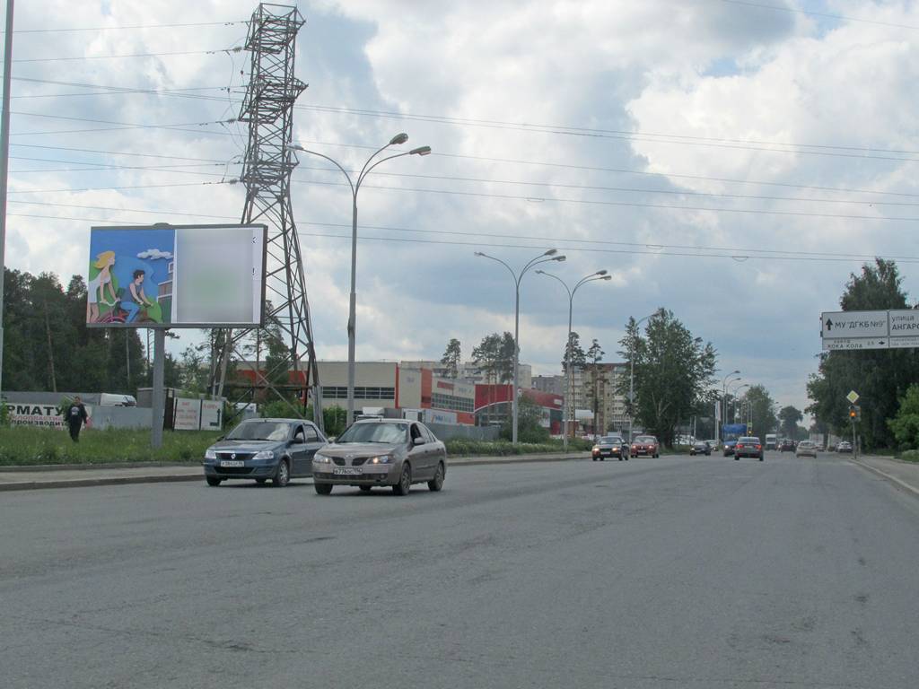 Фотография рекламного носителя, тип: Билборд 3x6, адрес: Расточная ул. Х Ангарская ул., Екатеринбург, Свердловская область, Россия. Сторона B №249778