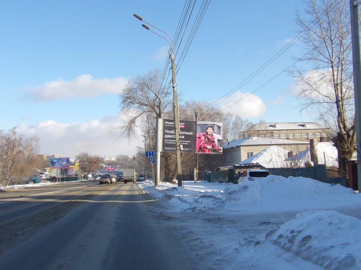 Фотография рекламного носителя, тип: Билборд 3x6, адрес: Павловский тракт, д.25, Барнаул, Алтайский край, Россия. Сторона A №873509