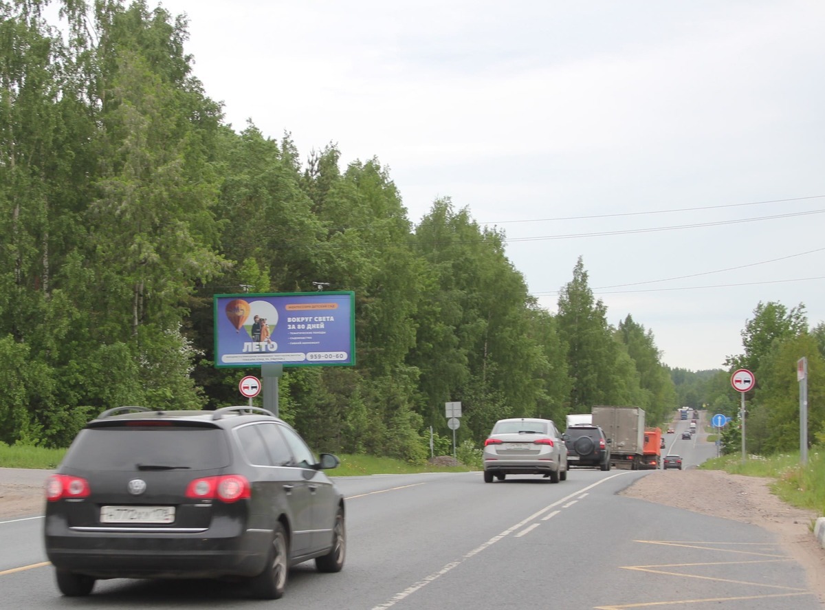 Фотография рекламного носителя, тип: Билборд 3x6, адрес: Кальтино д., Колтушское ш., 33 970м, Санкт-Петербург, Россия. Сторона Б №166421