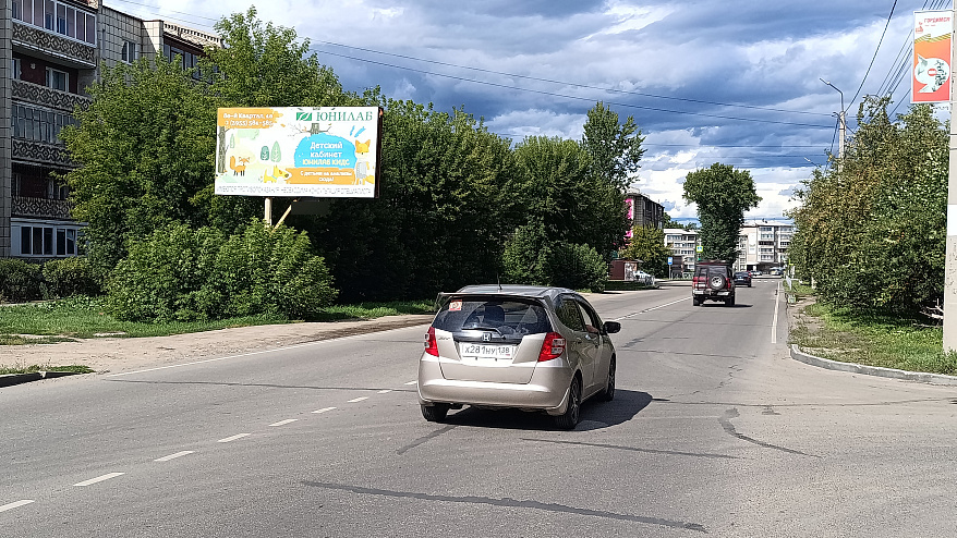 Фотография рекламного носителя, тип: Билборд 3x6, адрес: Ленинградский проспект напротив д.2 мкр 29 ( моруц), Ангарск, Иркутская область, Россия. Сторона B №1395533