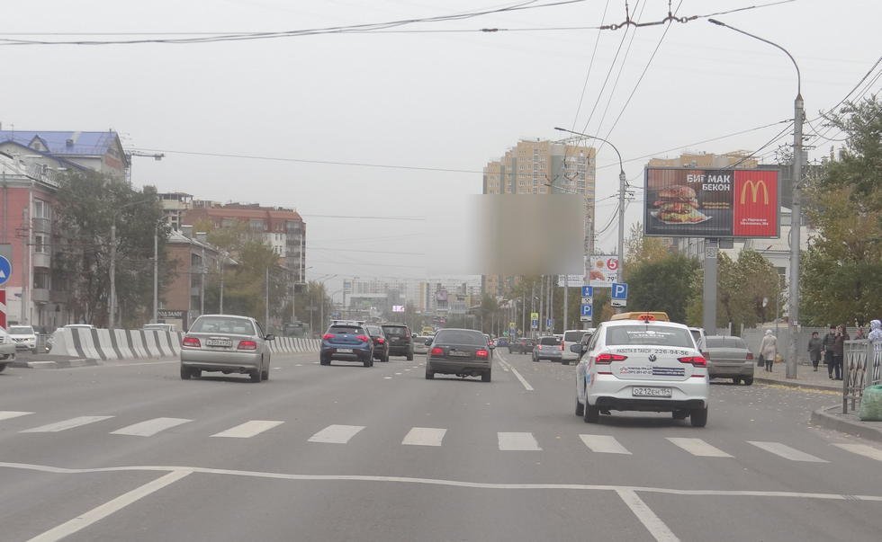 Фотография рекламного носителя, тип: Билборд 3x6, адрес: Партизана Железняка ул., д.3б, Красноярск, Красноярский край, Россия. Сторона A1-A3 №210491