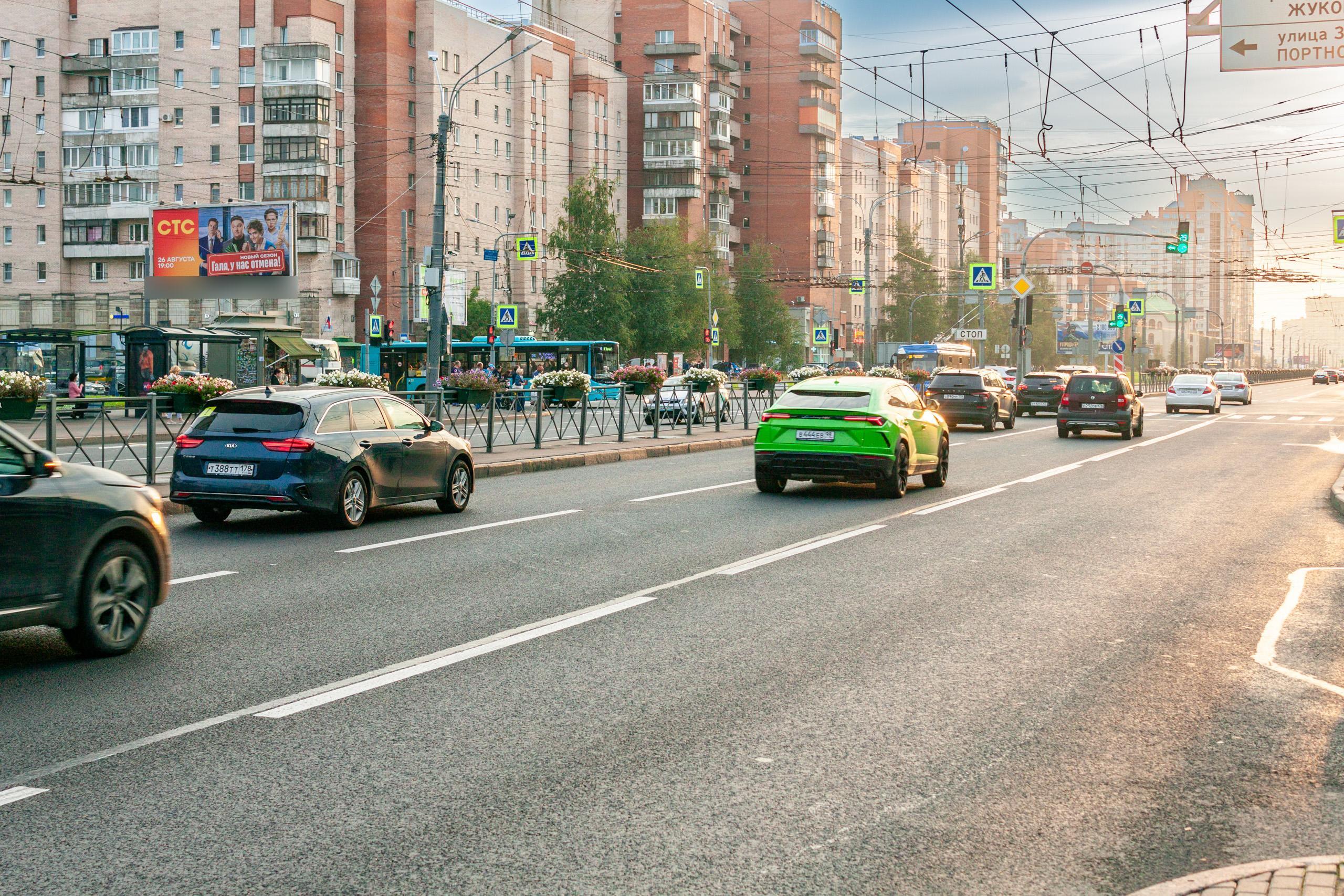 Фотография рекламного носителя, тип: Билборд 3x6, адрес: Ленинский пр-т. Х Зины Портновой ул., Санкт-Петербург, Россия. Сторона Б1 №106426