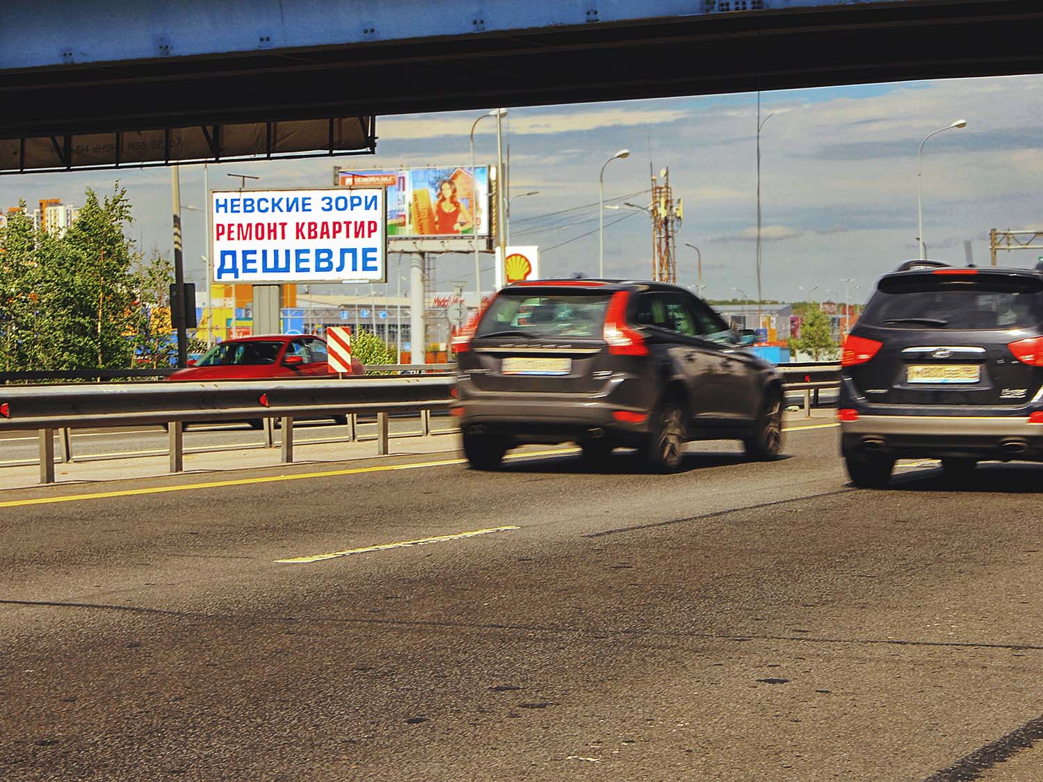 Фотография рекламного носителя, тип: Билборд 3x6, адрес: Мурманское ш., 12 600м, Санкт-Петербург, Россия. Сторона Б №131495