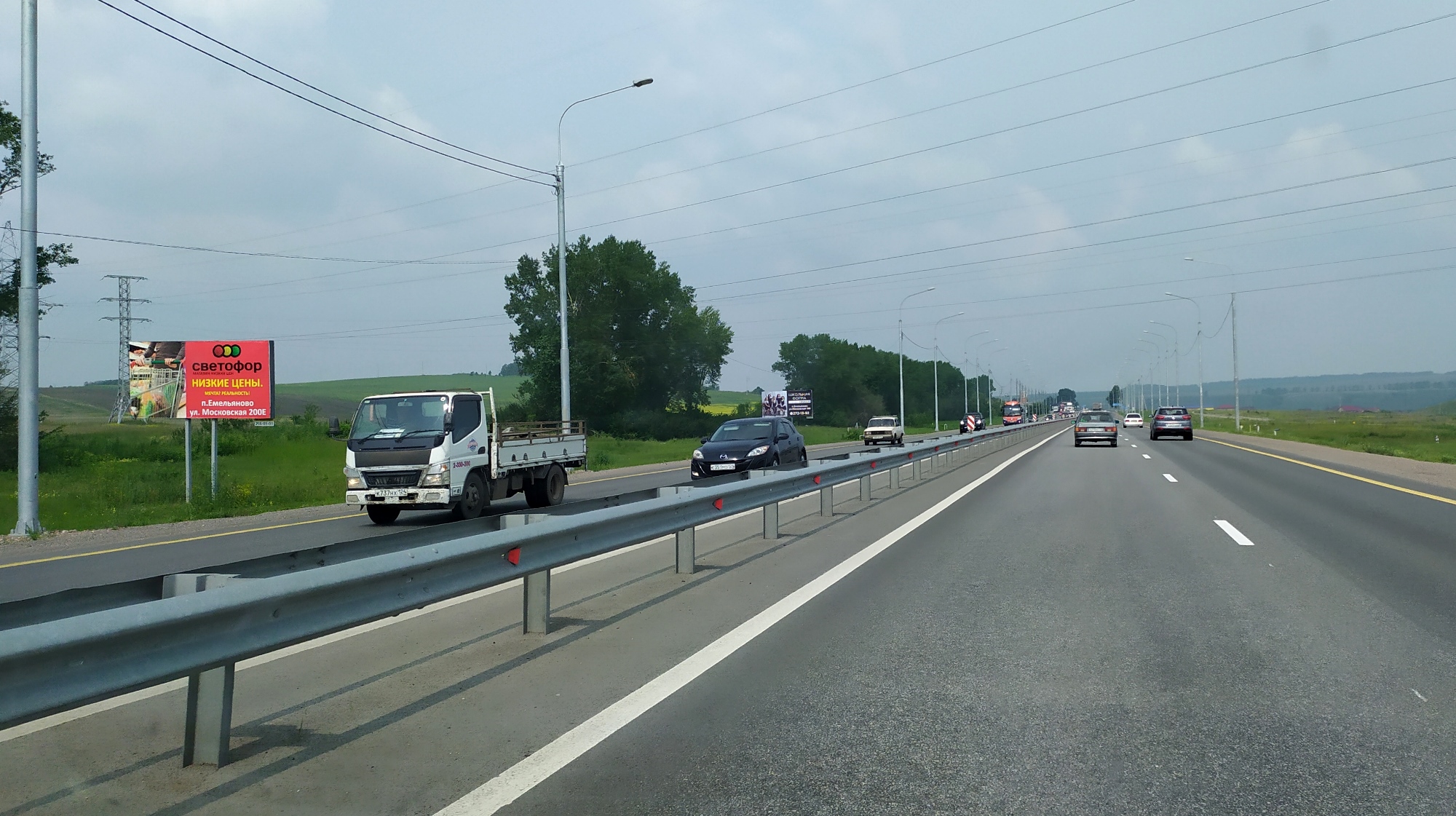 Фотография рекламного носителя, тип: Билборд 3x6, адрес: М-53 а/д., 799 600м, Красноярский край, Россия. Сторона Б №1361777