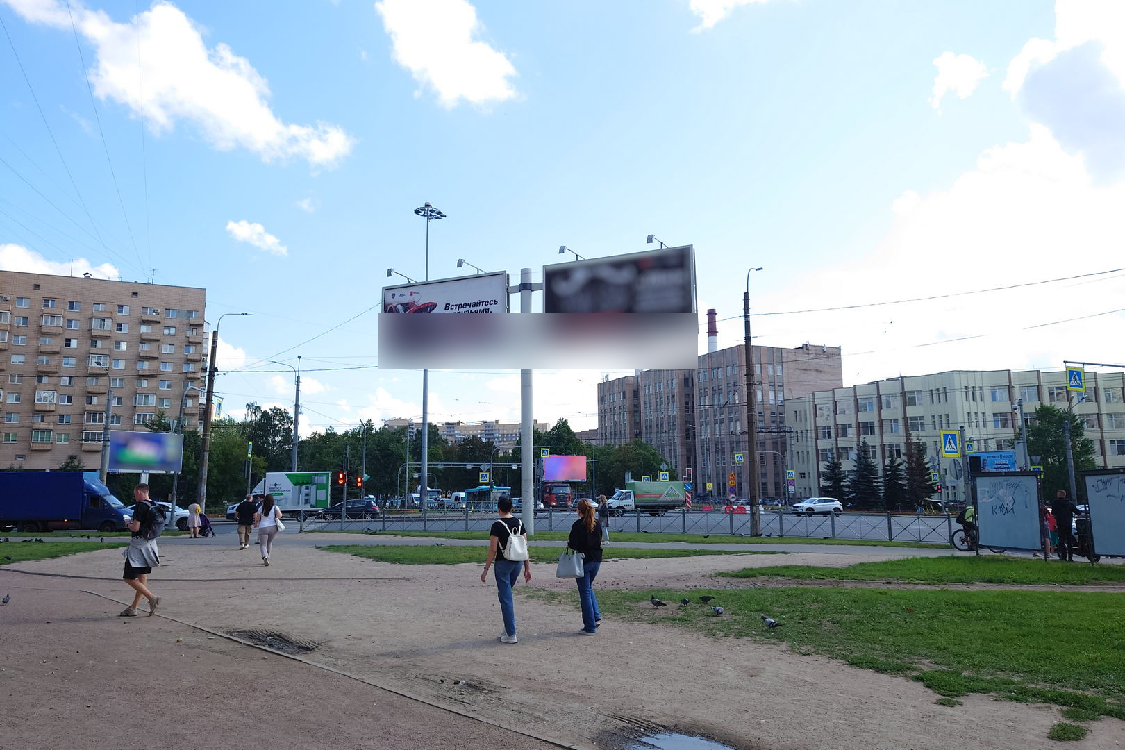 Фотография рекламного носителя, тип: Билборд 3x6, адрес: Непокорённых пр-т., д.14 Х Гражданский пр-т., Санкт-Петербург, Россия. Сторона Б1 №687291