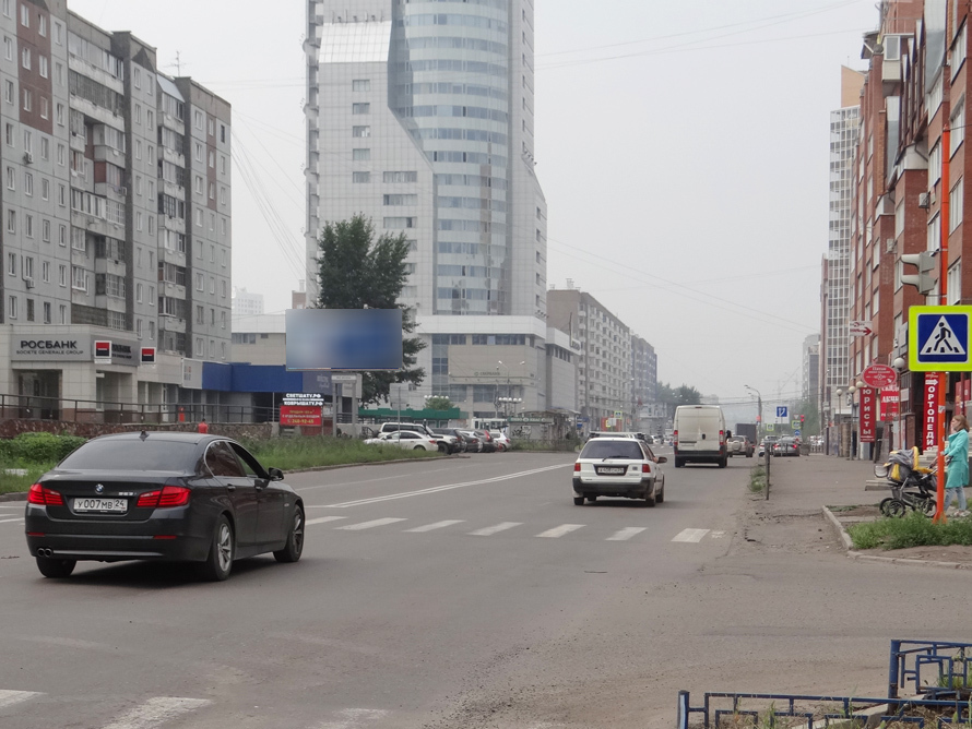 Фотография рекламного носителя, тип: Билборд 3x6, адрес: 78 Добровольческой Бригады ул., д.11, Красноярск, Красноярский край, Россия. Сторона B1-B3 №210487