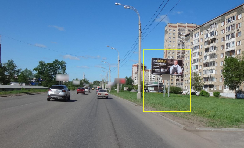 Фотография рекламного носителя, тип: Билборд 3x6, адрес: Чугуевского ул. Х Свободы ул., д.65, Ижевск, Республика Удмуртия, Россия. Сторона A №670027