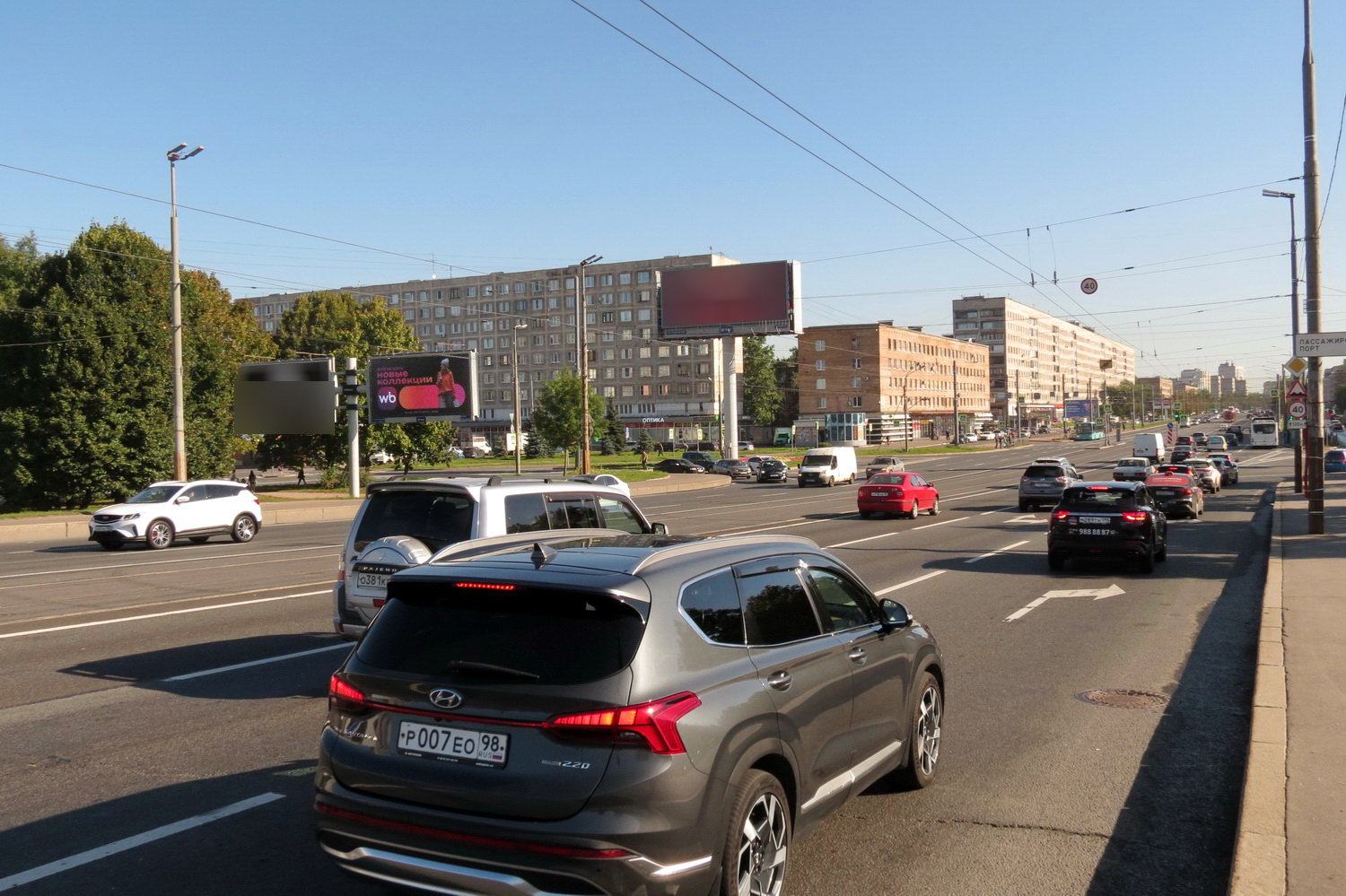 Фотография рекламного носителя, тип: Билборд 3x6, адрес: Народная ул. X Володарский мост, Санкт-Петербург, Россия. Сторона Б2 №511589