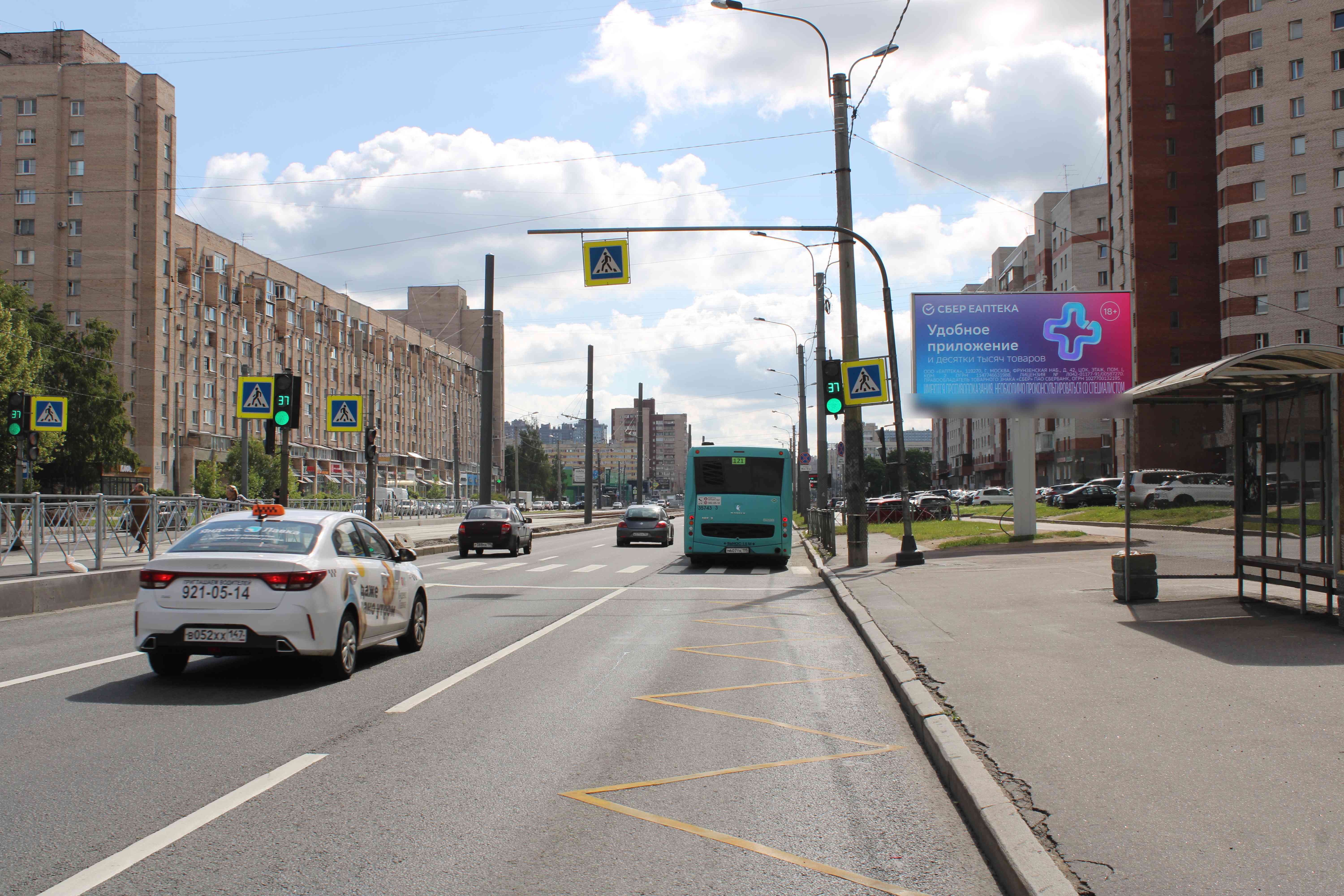 Фотография рекламного носителя, тип: Билборд 3x6, адрес: Просвещенияпр-т., д.70, корп.1, Санкт-Петербург, Россия. Сторона А1 №631924