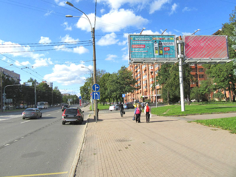 Фотография рекламного носителя, тип: Билборд 3x6, адрес: Тореза пр-т., д.33 Х Институтский пр-т., Санкт-Петербург, Россия. Сторона A11-A13 №170381