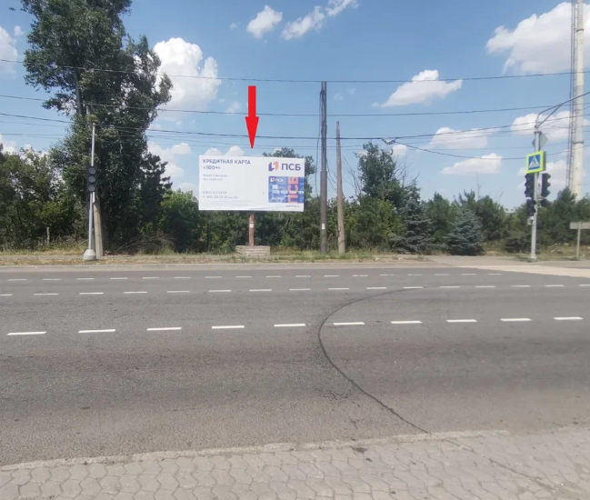 Фотография рекламного носителя, тип: Билборд 3x6, адрес: Мерзляка ул. Х Гурьевская ул. Х Лепорского ул., Мариуполь, Донецкая область, Россия. Сторона А №1327295