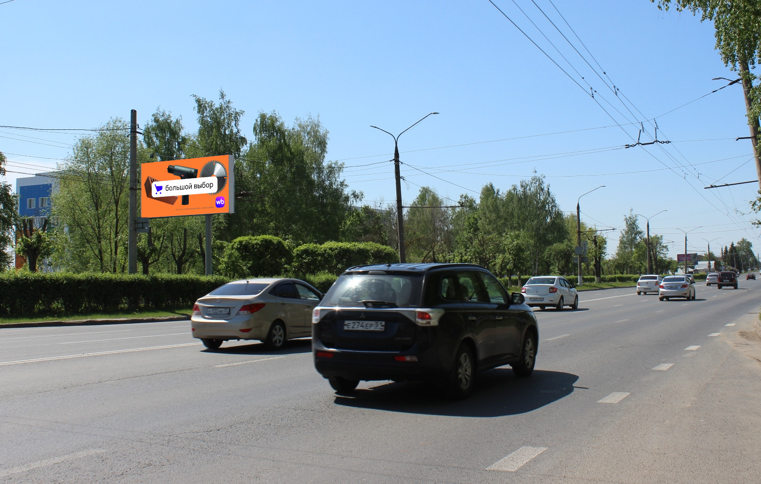 Фотография рекламного носителя, тип: Билборд 3x6, адрес: Добросельская ул., д.34, Владимир, Владимирская область, Россия. Сторона Б1 №840000