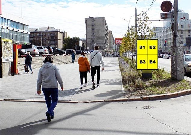 Фотография рекламного носителя, тип: Нестандартный ситиформат, адрес: Вокзальная магистраль, д.5/1, Новосибирск, Новосибирская область, Россия. Сторона Б1 №190554