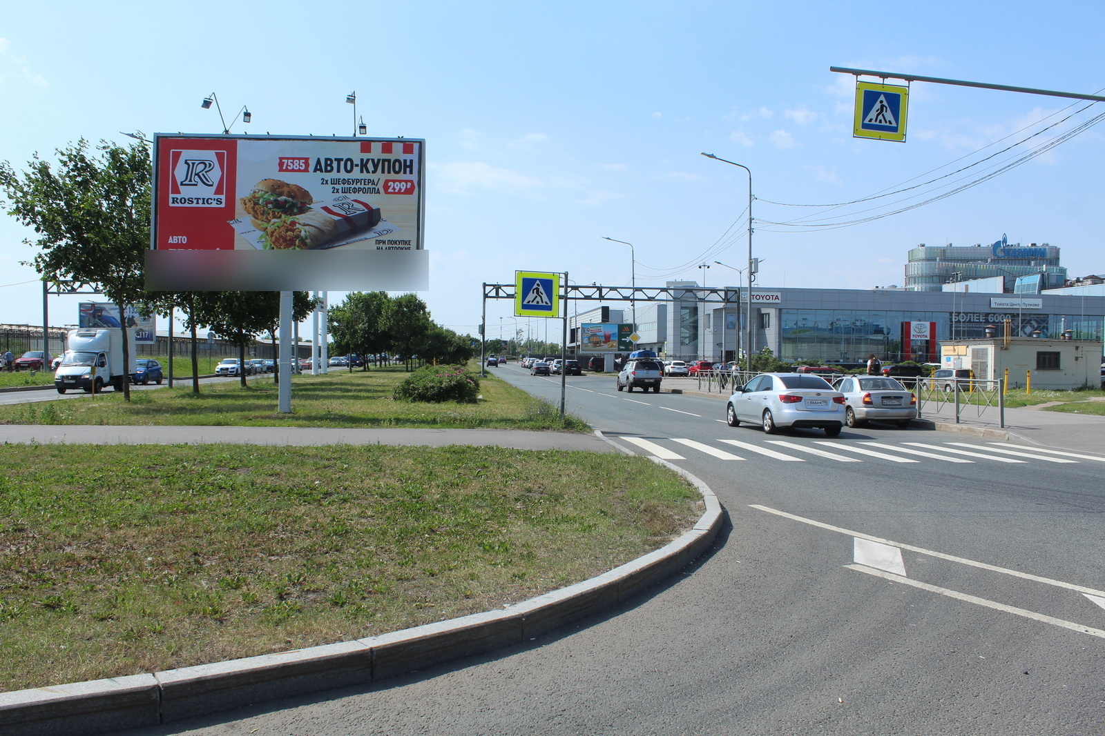 Фотография рекламного носителя, тип: Билборд 3x6, адрес: Внуковская ул. Х Пулковское ш., Санкт-Петербург, Россия. Сторона А1 №775887