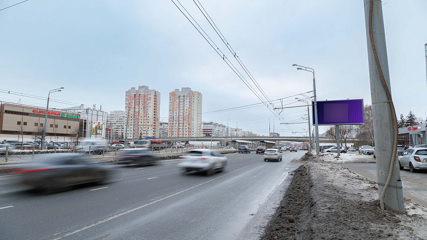 Фотография рекламного носителя, тип: Билборд 3x6, адрес: Ямашева ул., д.76, Казань, Республика Татарстан, Россия. Сторона A1-A3 №674460