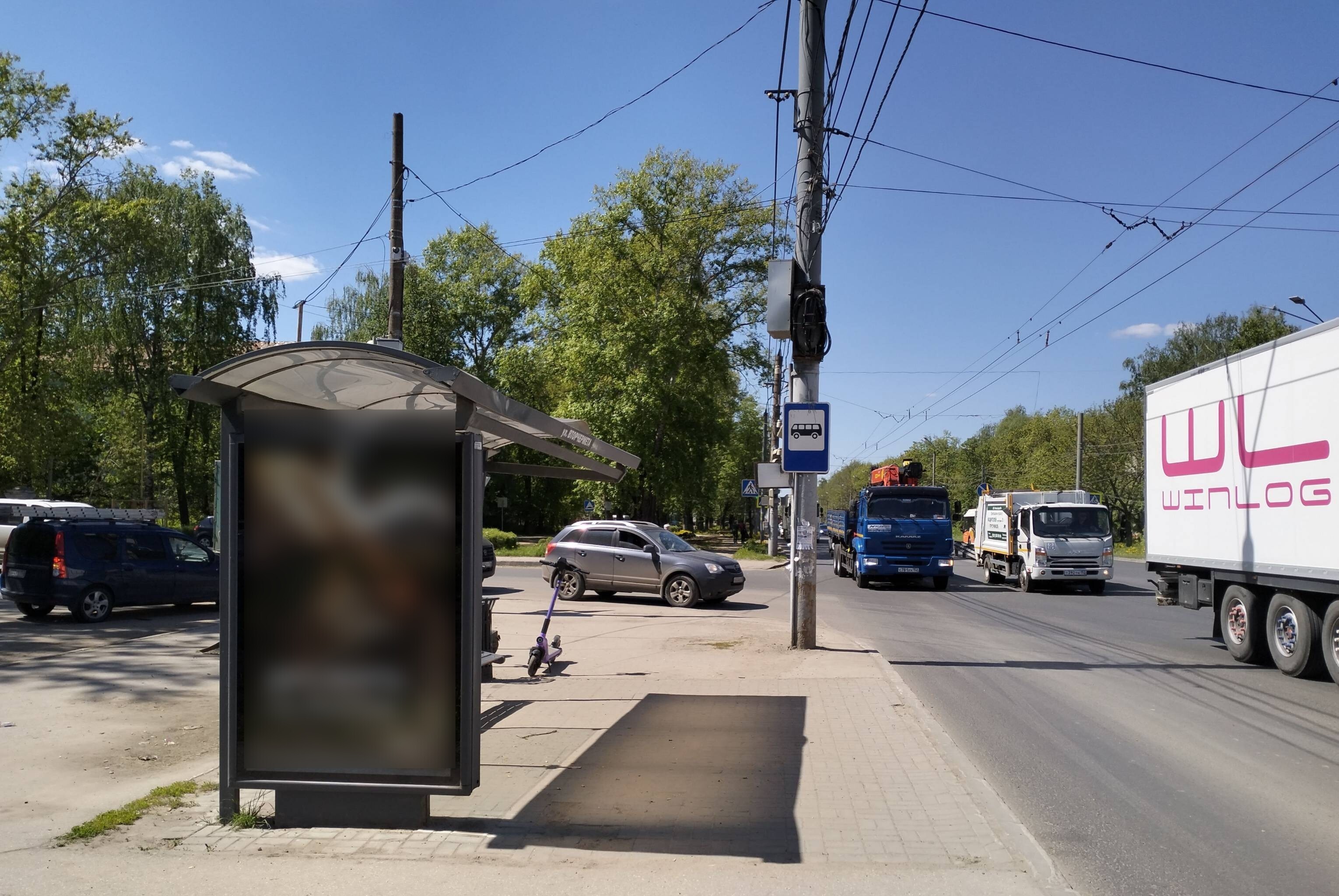 Фотография рекламного носителя, тип: Остановка 1.8x1.2, адрес: Московское ш., ост. Вторчермета ул., Нижний Новгород, Нижегородская область, Россия. Сторона Б №142277