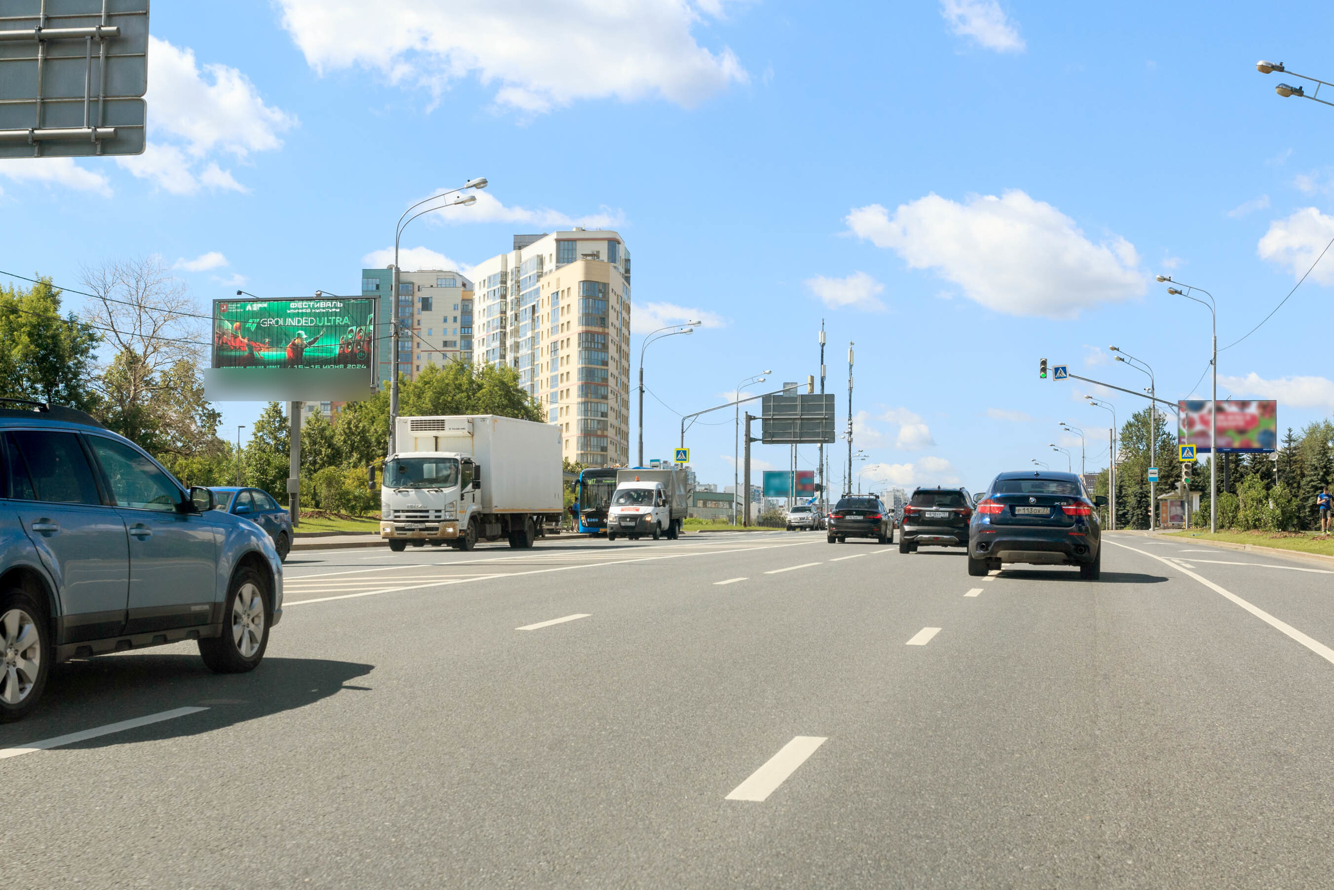 Фотография рекламного носителя, тип: Билборд 3x6, адрес: Мичуринский пр-т., д.70, Москва, Россия. Сторона B1-B3 №388810