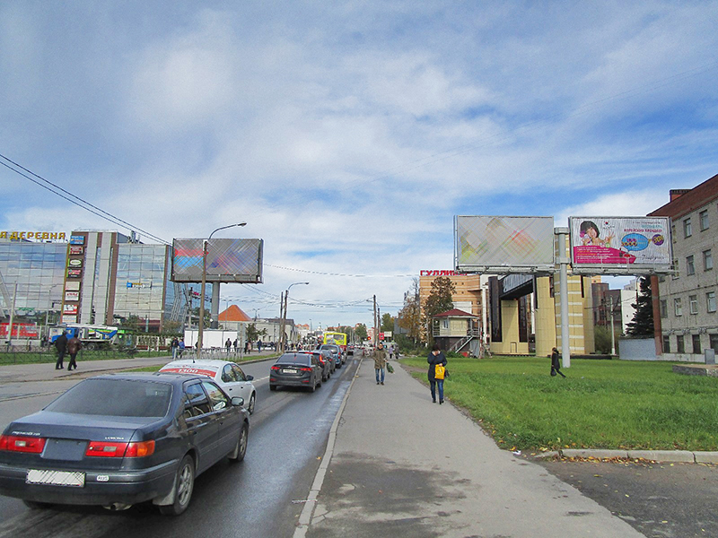 Фотография рекламного носителя, тип: Билборд 3x6, адрес: Липовая ал., д.17, Санкт-Петербург, Россия. Сторона A21 №170386