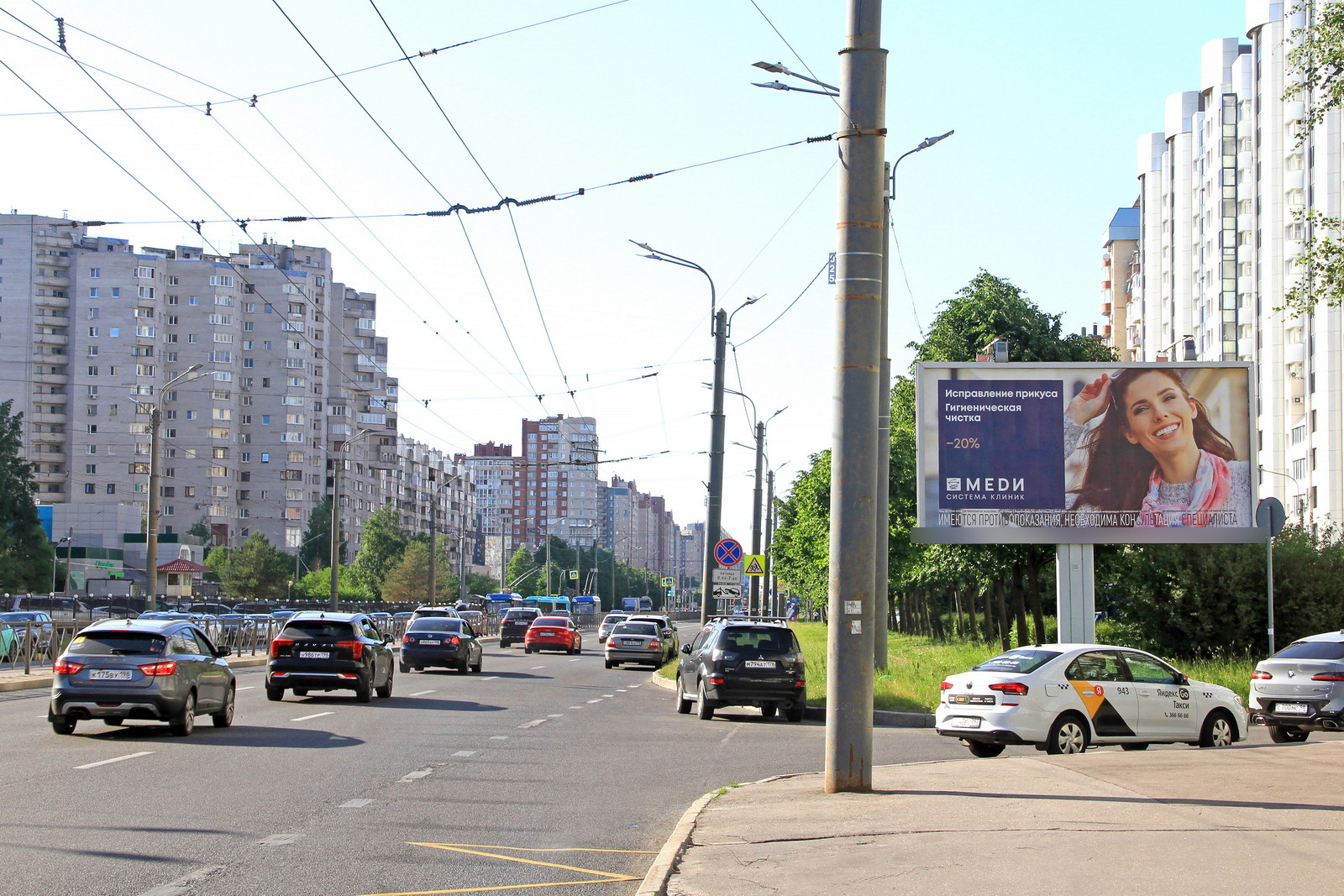 Фотография рекламного носителя, тип: Билборд 3x6, адрес: Комендантский пр-т., д.17, Санкт-Петербург, Россия. Сторона А №673214