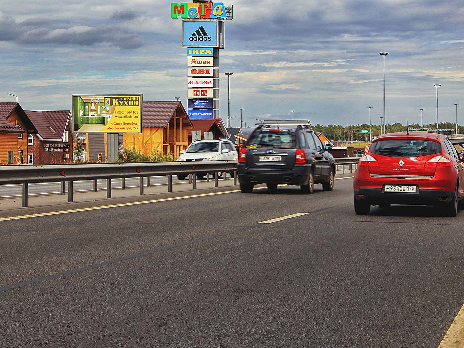 Фотография рекламного носителя, тип: Билборд 3x6, адрес: Мурманское ш., 13 200м, Санкт-Петербург, Россия. Сторона Б №131499