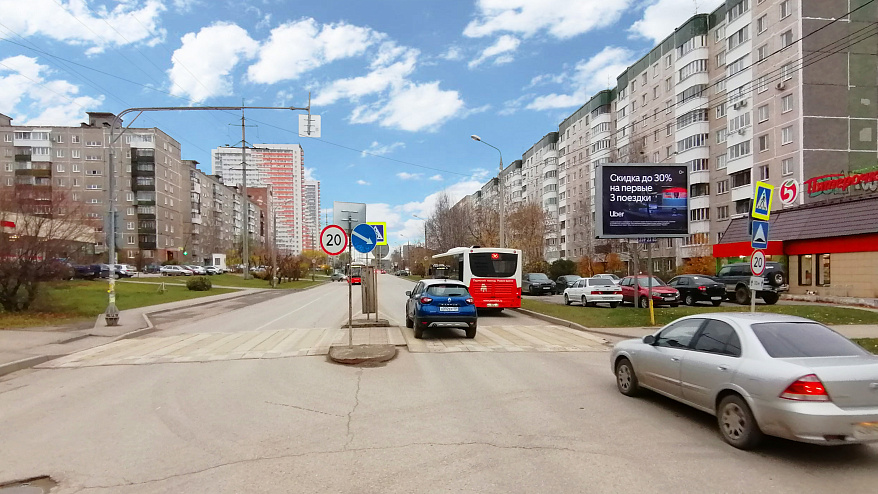 Фотография рекламного носителя, тип: Ситиборд 2.7x3.7, адрес: Декабристов пр-т., д.20, Пермь, Пермский край, Россия. Сторона А №835679