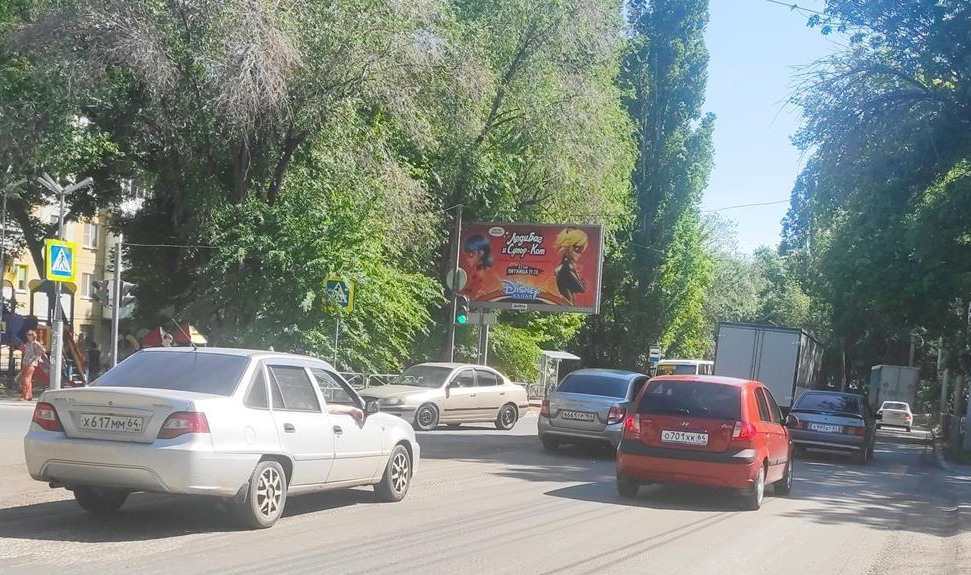 Фотография рекламного носителя, тип: Билборд 3x6, адрес: Политехническая ул. Х Беговая ул., поз.1, Саратов, Саратовская область, Россия. Сторона Б №91057