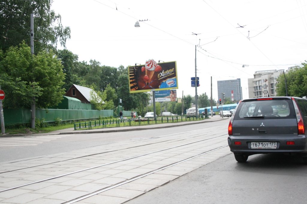 Фотография рекламного носителя, тип: Билборд 3x6, адрес: Краснобогатырская ул., д.79 Х Алымовым пер., Москва, Россия. Сторона В №93147