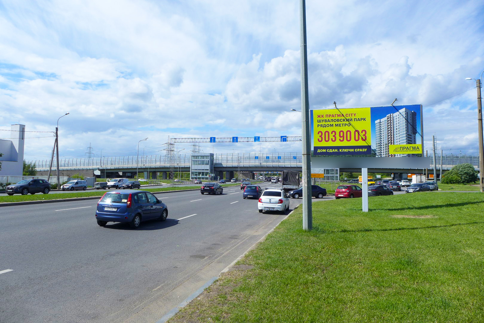 Фотография рекламного носителя, тип: Билборд 3x6, адрес: Выборгское ш., д.33, корп.2, Санкт-Петербург, Россия. Сторона А №708232