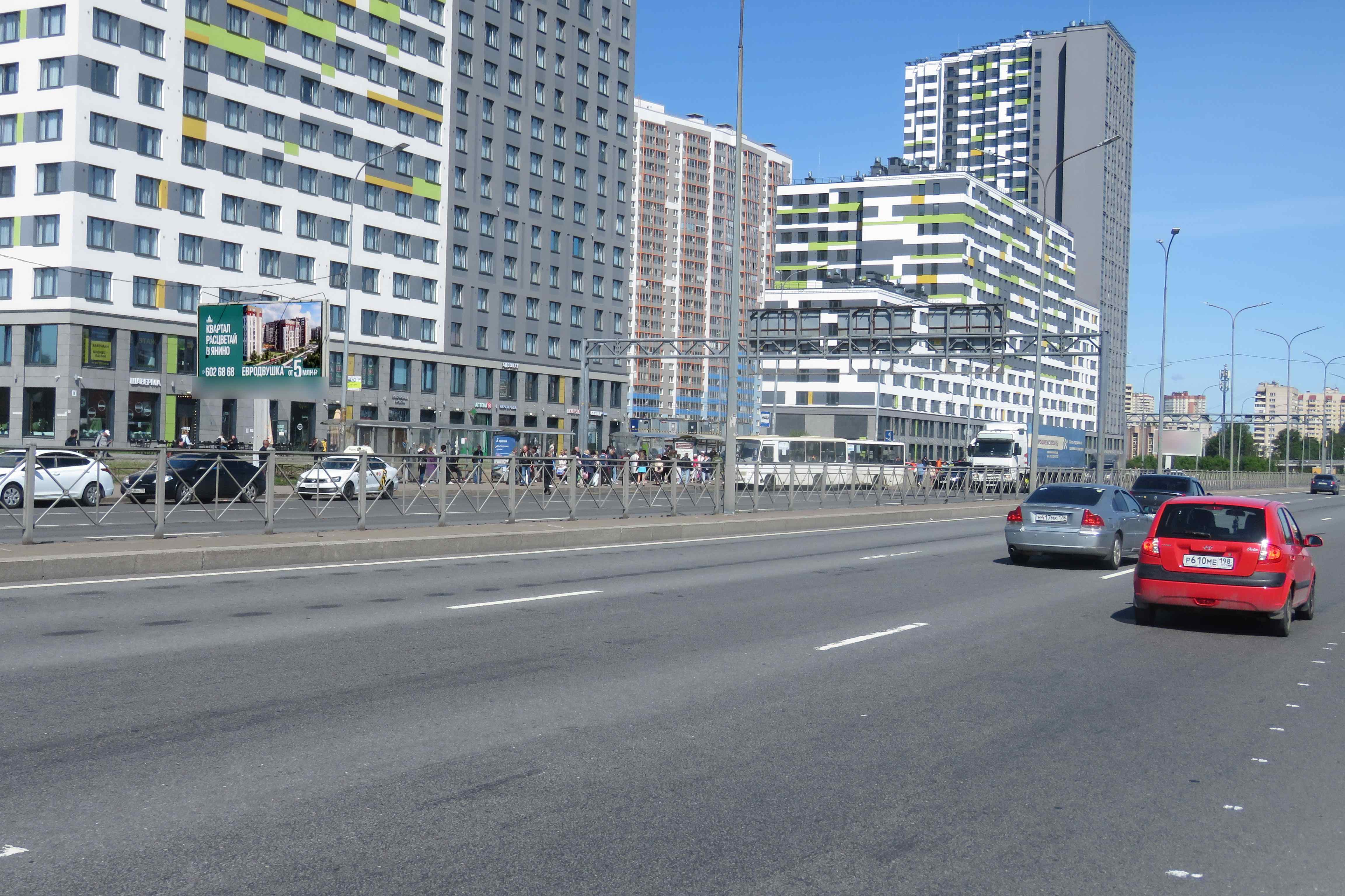 Фотография рекламного носителя, тип: Билборд 3x6, адрес: Витебский пр-т., д.108, Санкт-Петербург, Россия. Сторона Б №118651