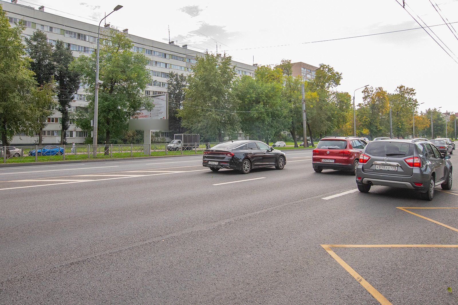 Фотография рекламного носителя, тип: Билборд 3x6, адрес: Маршала Жукова пр-т., д.56, корп.1, поз.1, Санкт-Петербург, Россия. Сторона В №1326683