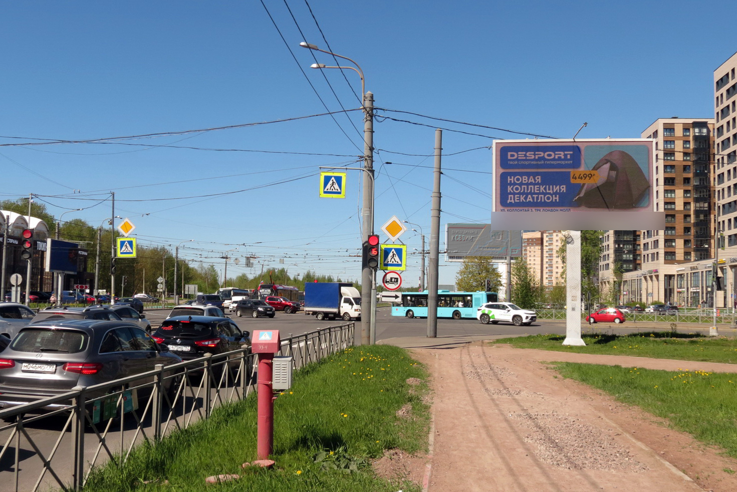 Фотография рекламного носителя, тип: Билборд 3x6, адрес: Дальневосточный пр-т. Х Коллонтай ул., д.3, Санкт-Петербург, Россия. Сторона А1 №719381